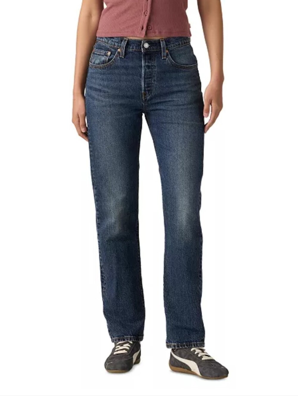Levi's 501 Blue Classic Straight Leg Jeans